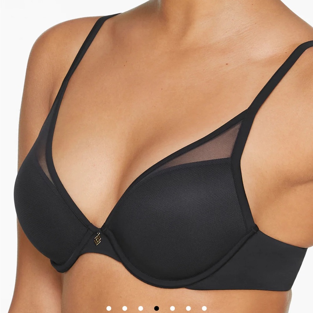 Third Love Uplift Plunge Bra 36B Black